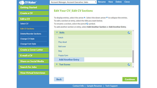 скриншот CV Maker for Windows 2