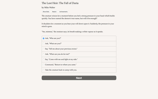 The Lost Heir: The Fall of Daria