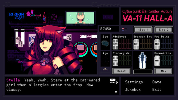 скриншот VA-11 Hall-A: Cyberpunk Bartender Action 2