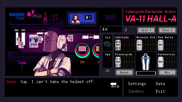 Скриншот №5 к VA-11 Hall-A Cyberpunk Bartender Action
