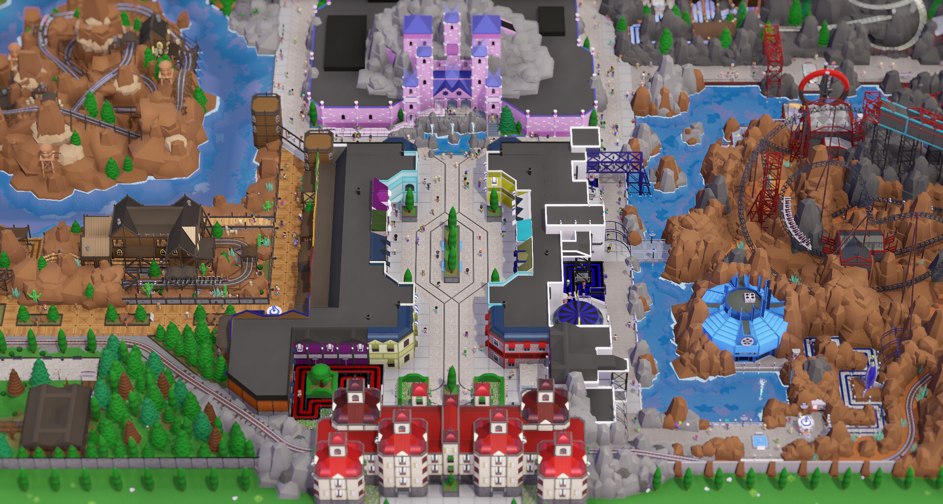 Theme park building game Parkitect is getting 8-player online multiplayer