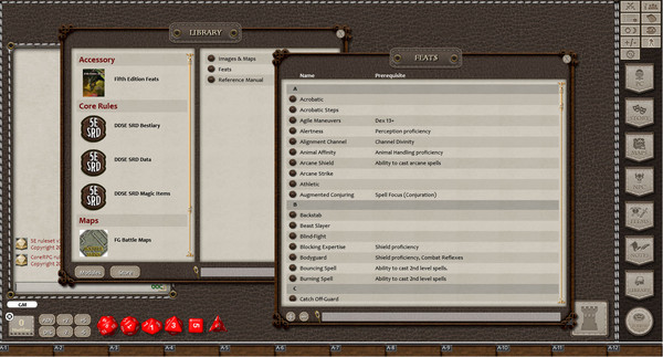 Fantasy Grounds - 5E: Fifth Edition Feats