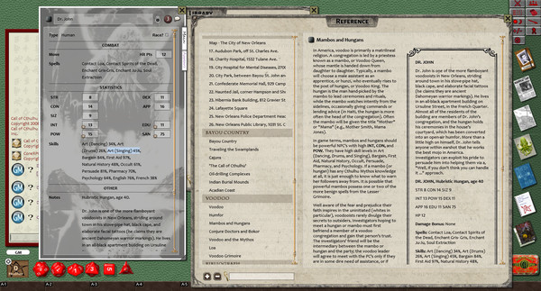 скриншот Fantasy Grounds - Call of Cthulhu: Secrets of New Orleans 2