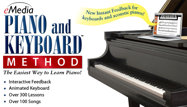 Emedia piano store and keyboard method