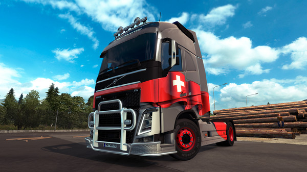 скриншот Euro Truck Simulator 2 - Swiss Paint Jobs Pack 0