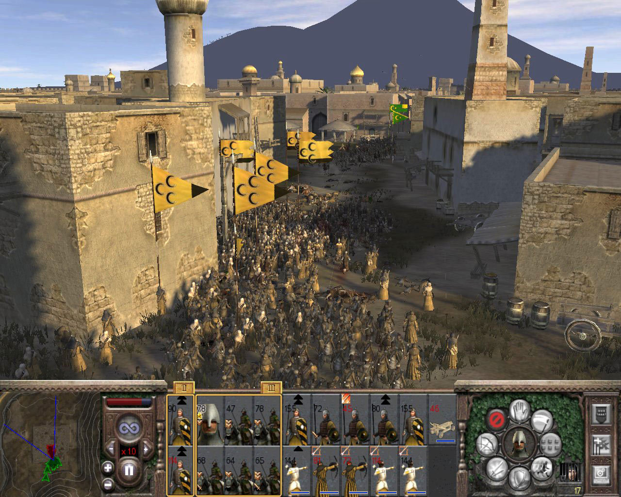 Captures d'écran de Medieval War, jeu de stratégie en ligne.