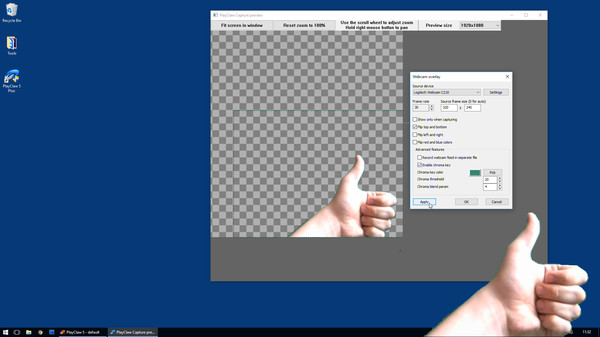 скриншот PlayClaw 5 - Chroma Key for Webcam Overlay 2