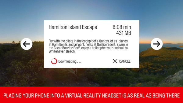 скриншот Qantas VR 2