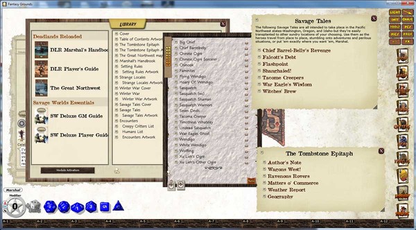 скриншот Fantasy Grounds - Deadlands: The Great Northwest Trail Guide 1