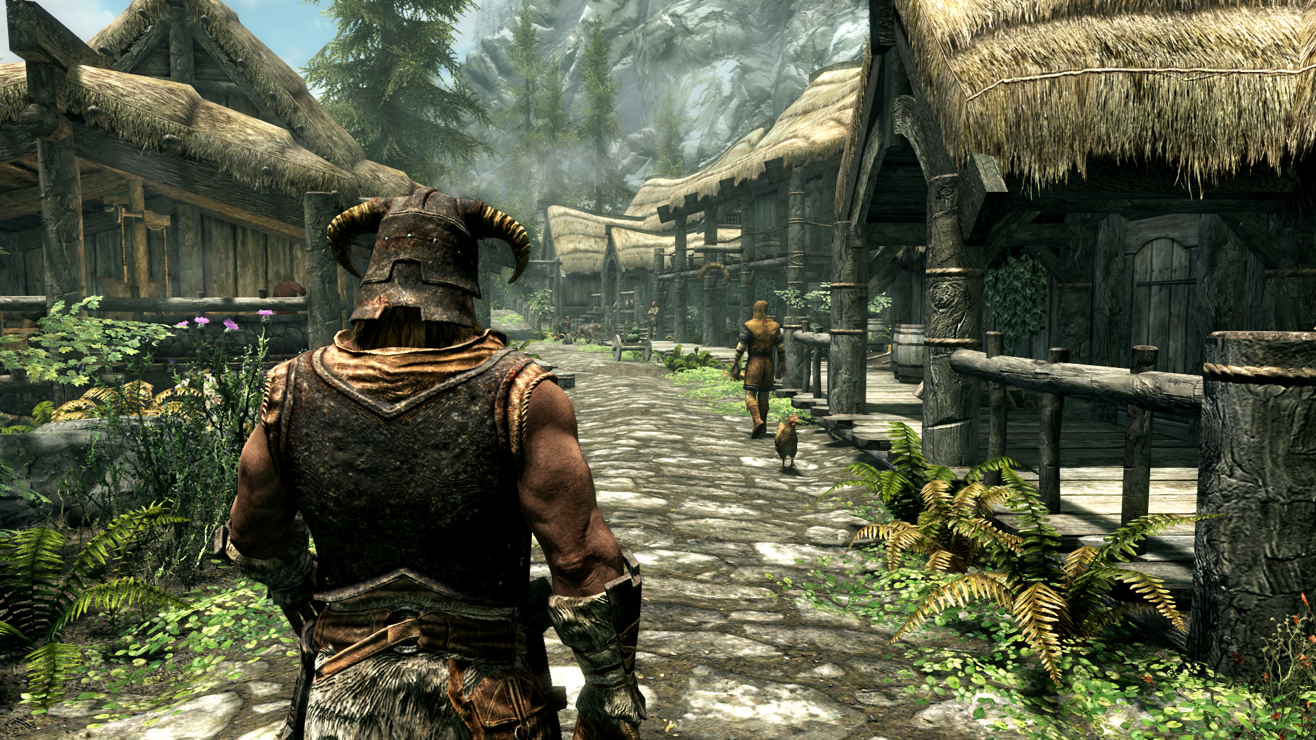 Skyrim - A huge world brought to life through NPCs in a huge world.
