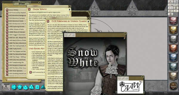 скриншот Fantasy Grounds - Snow White (PFRPG) 0