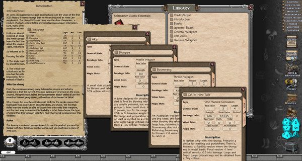 скриншот Fantasy Grounds - Rolemaster Classic: The Armoury 0