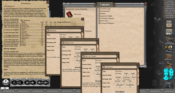 скриншот Fantasy Grounds - Rolemaster Classic: The Armoury 1