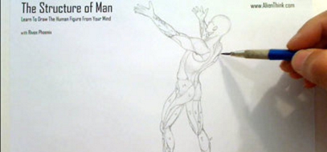 Complete Figure Drawing Course HD: 12 - Wrapping Muscles on Mannequin Pose 11 banner