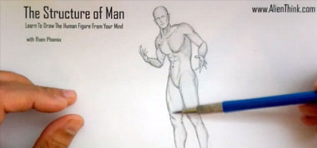 Complete Figure Drawing Course HD: 05 - Figure Sketching Process - Male Pose 5 banner