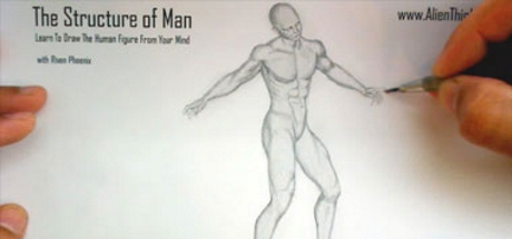 Complete Figure Drawing Course HD: 14 - Figure Sketching Process - Male Pose 14 banner