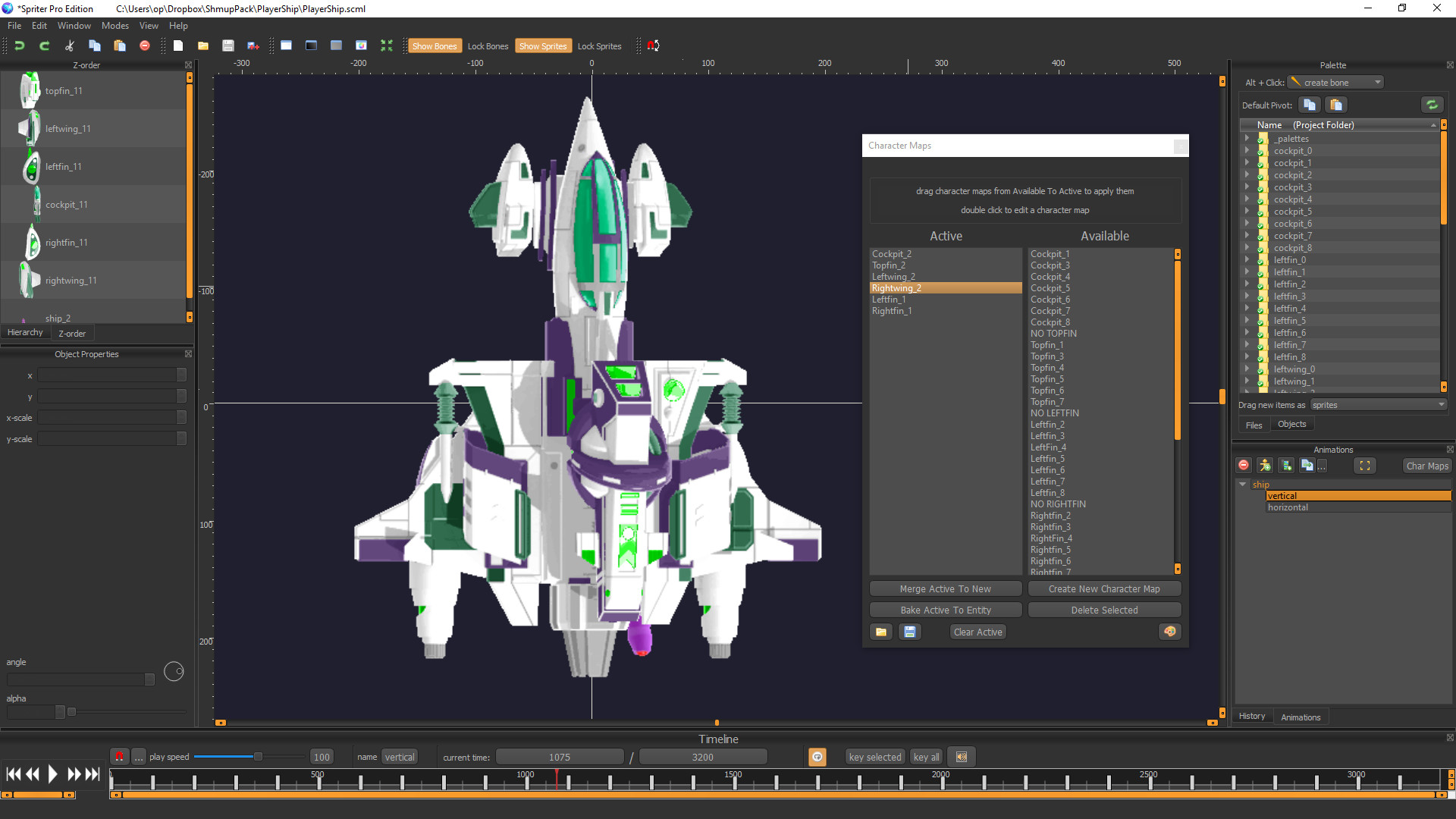 Spriter: Radius-Wing SHMUP Animated Art Pack screenshot screenshot 0