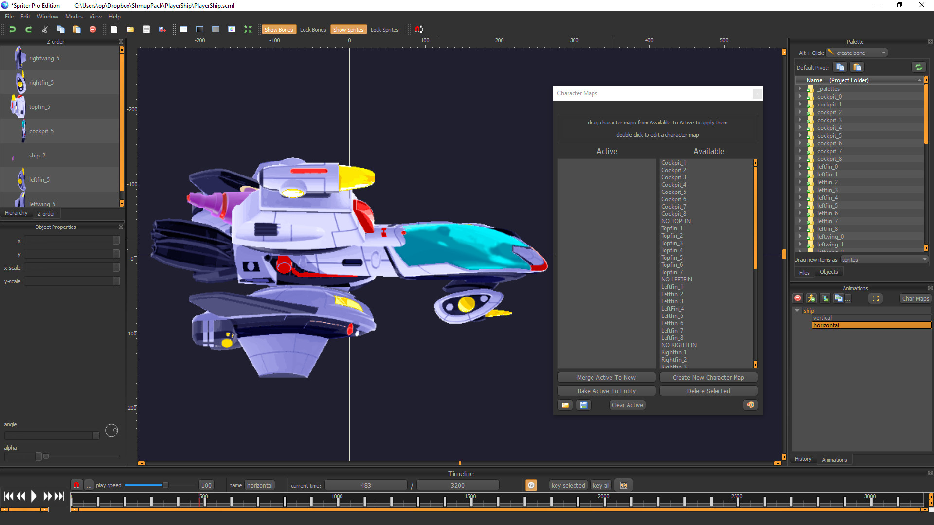Spriter: Radius-Wing SHMUP Animated Art Pack screenshot screenshot 4