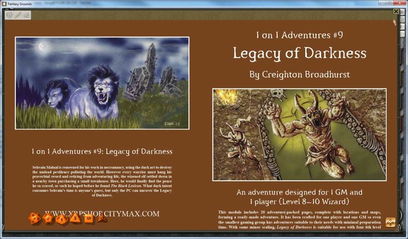 скриншот Fantasy Grounds - 1 on 1 Adventures #9: Legacy of Darkness (3.5E/PFRPG) 4