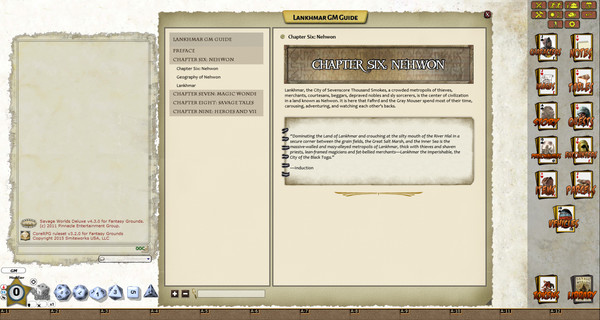 скриншот Fantasy Grounds - Lankhmar: City of Thieves (Savage Worlds) 2