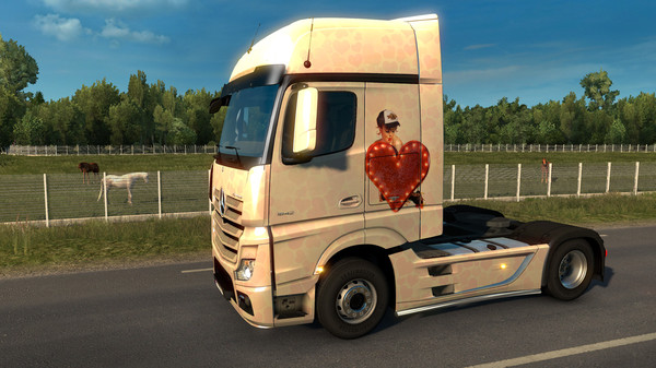 скриншот Euro Truck Simulator 2 - Valentine's Paint Jobs Pack 4