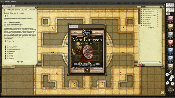 скриншот Fantasy Grounds -  Mini-Dungeon #001: Buried Council Chambers (PFRPG) 2