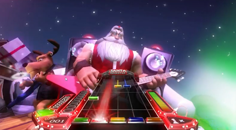 swfchan: Santa Rockstar 3 - music game in Guitar Hero style.swf