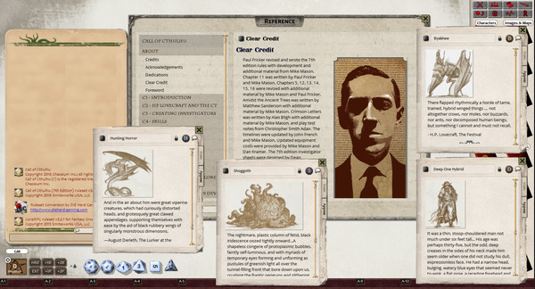 скриншот Fantasy Grounds - Call of Cthulhu 7th Edition (Ruleset) 1