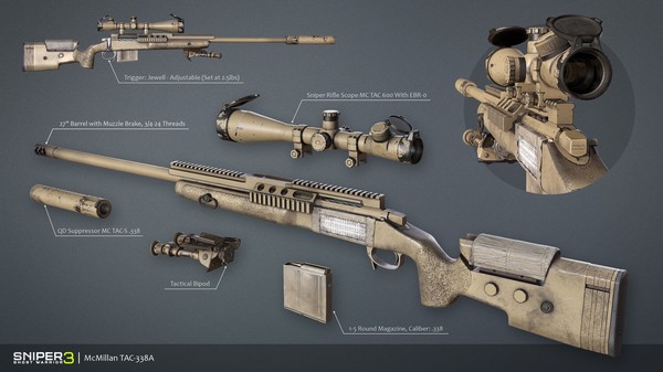 скриншот Sniper Ghost Warrior 3 - Sniper Riffle McMillan TAC-338A 0