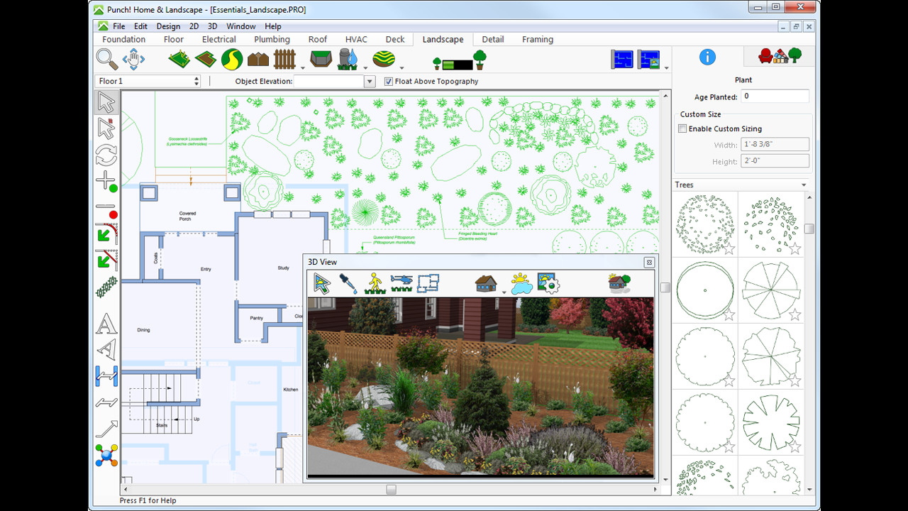 Home Landscape Design Essentials V19, Landscaping And Deck Designer 7 0