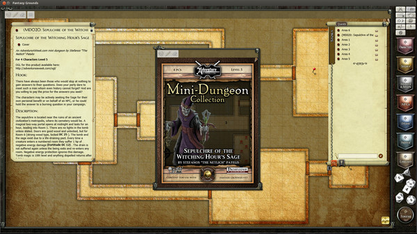 скриншот Fantasy Grounds - Mini-Dungeon #020: Sepulchre of the Witching Hour's Sage (PFRPG) 0