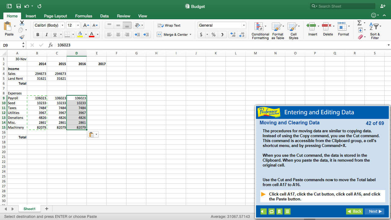 Professor Teaches® Excel 2016 – Mac 3