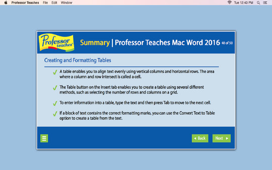 Professor Teaches® Word 2016 – Mac