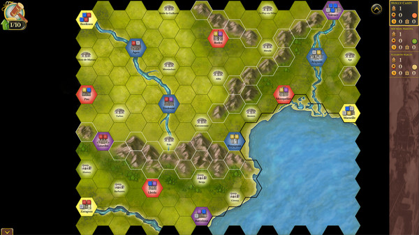 Steam: Rails to Riches - Carcassonne Map