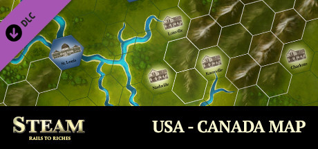 Steam: Rails to Riches - USA-Canada Map banner image