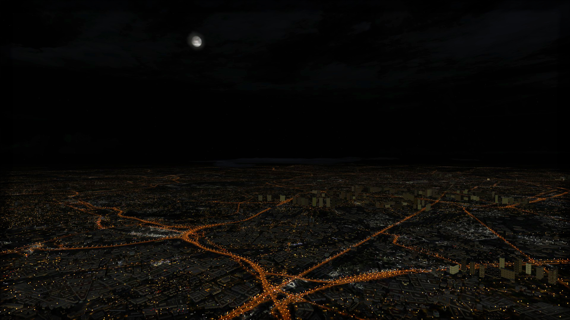 FSX Steam Edition: Night Environment: France Add-On Featured Screenshot #1