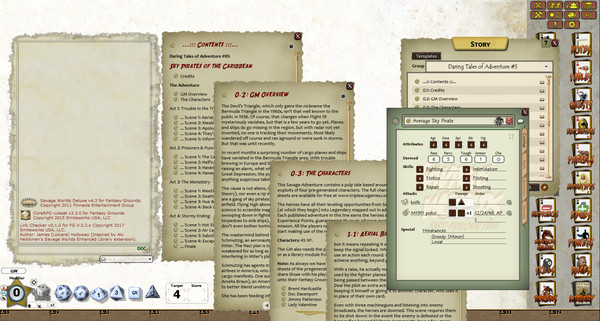 скриншот Fantasy Grounds - Daring Tales of Adventure 05: Sky Pirates of the Caribbean (Savage Worlds) 0