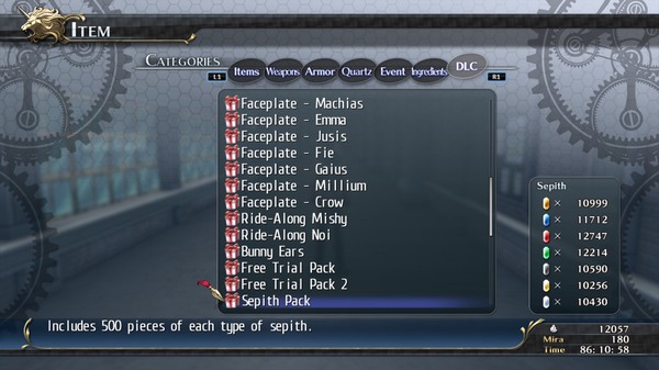 The Legend of Heroes: Trails of Cold Steel - Sepith Pack