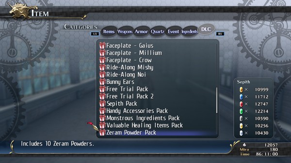 The Legend of Heroes: Trails of Cold Steel - Zeram Powder Pack for steam The Legend of Heroes: Trails of Cold Steel - Zeram Powder Pack for steam