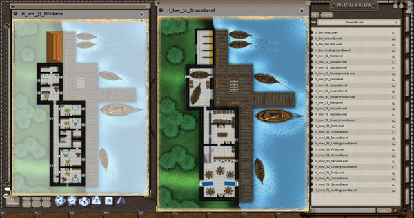 скриншот Fantasy Grounds - 0one's Colorprints #2: Riverside Inn (Map Pack) 3