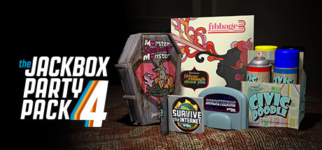 Steam header art for The Jackbox Party Pack 4