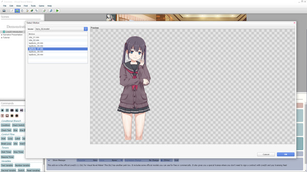 скриншот Visual Novel Maker - Live2D Support 1