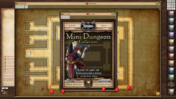 скриншот Fantasy Grounds - Mini-Dungeon #026: Sanctuary of Exsanguination (PFRPG) 0