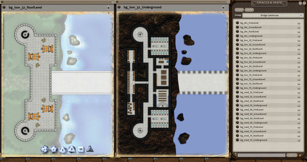 скриншот Fantasy Grounds - 0one's Colorprints #4: Bridge Gatehouse (Map Pack) 2