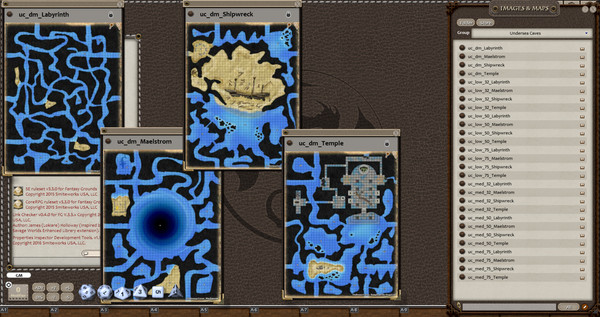 скриншот Fantasy Grounds - 0one's Colorprints #6: Undersea Caves (Map Pack) 2