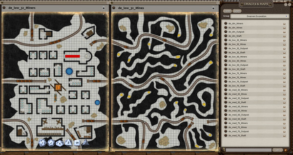 скриншот Fantasy Grounds - 0one's Colorprints #7: Dwarven Excavation (Map Pack) 2
