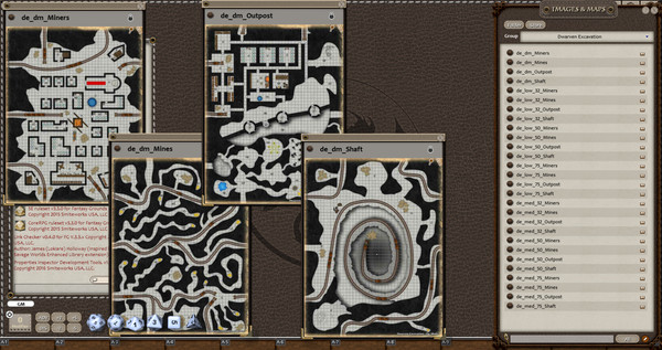 скриншот Fantasy Grounds - 0one's Colorprints #7: Dwarven Excavation (Map Pack) 3