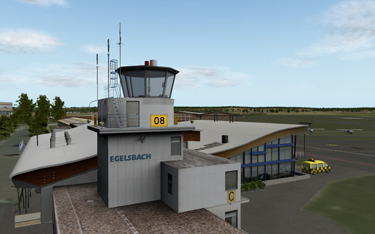 скриншот X-Plane 11 - Add-on: Aerosoft - Airport Frankfurt-Egelsbach 2