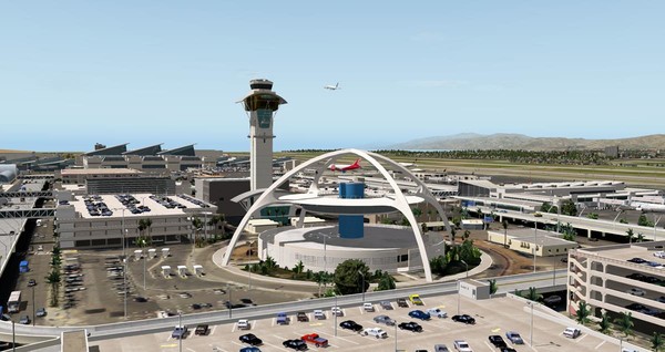 скриншот X-Plane 11 - Add-on: FunnerFlight - Airport Los Angeles International V2 0