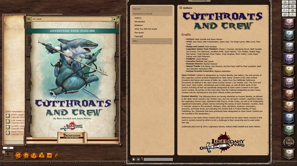 скриншот Fantasy Grounds - Cutthroats and Crew (PFRPG) 0